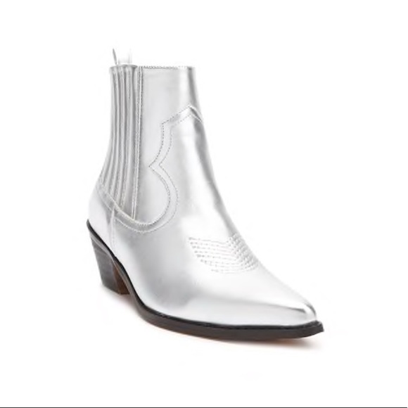 🌸 SALE New Forever21 Metallic Western Boots - Picture 2 of 8